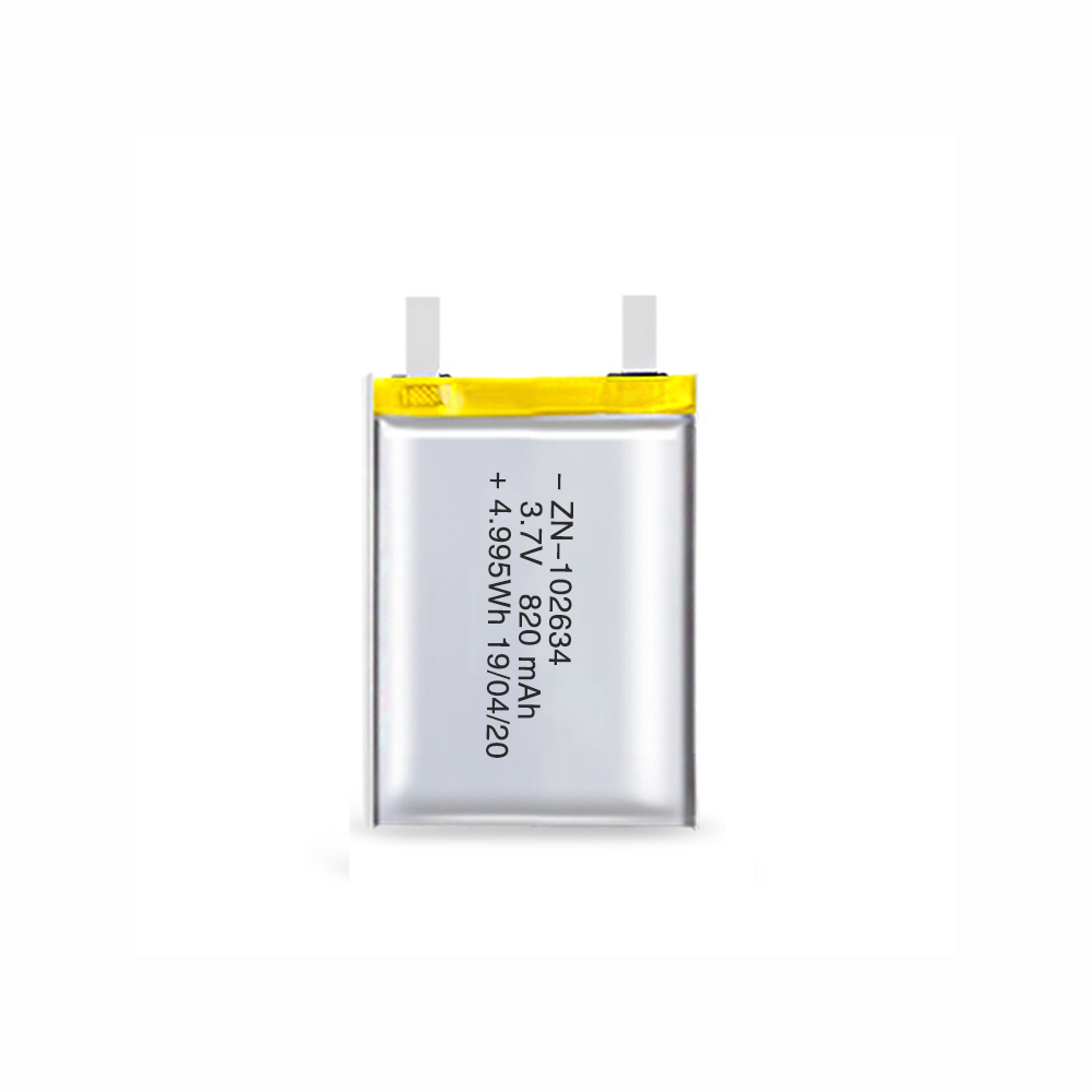 3.7V 820mAh 102634 lithium ion polymer cell