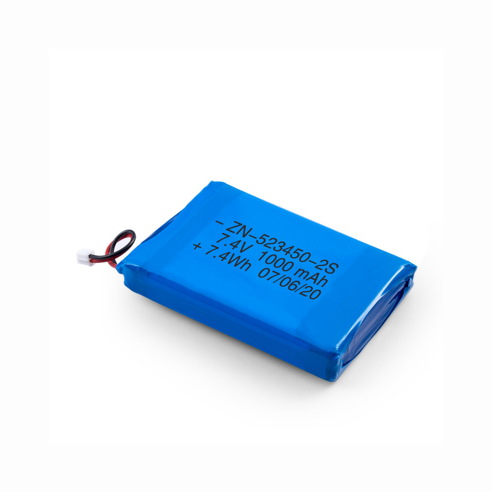 7.4V 1000mAh Lithium Battery Pack 523450
