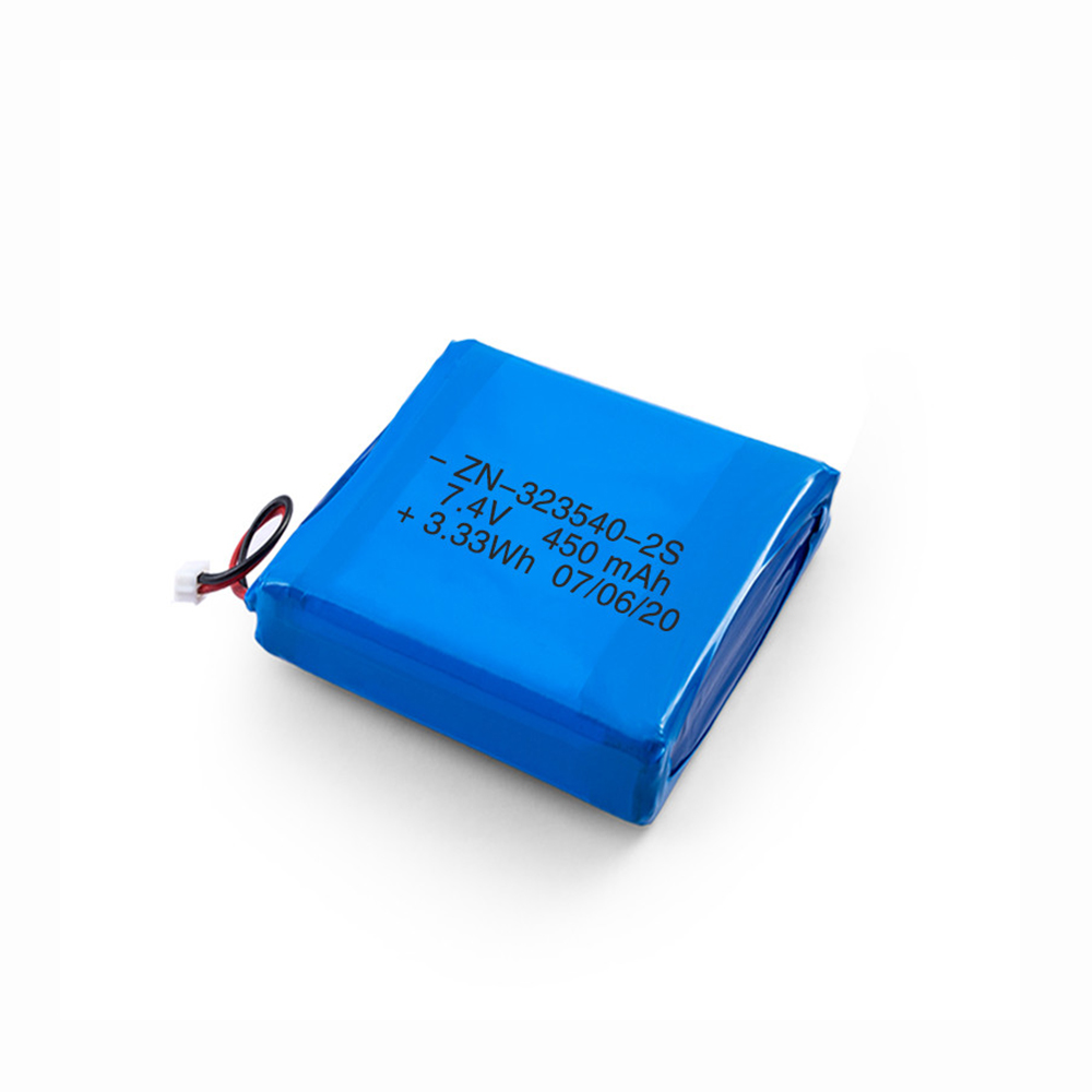 7.4V 450mAh Lithium Battery Pack 323540