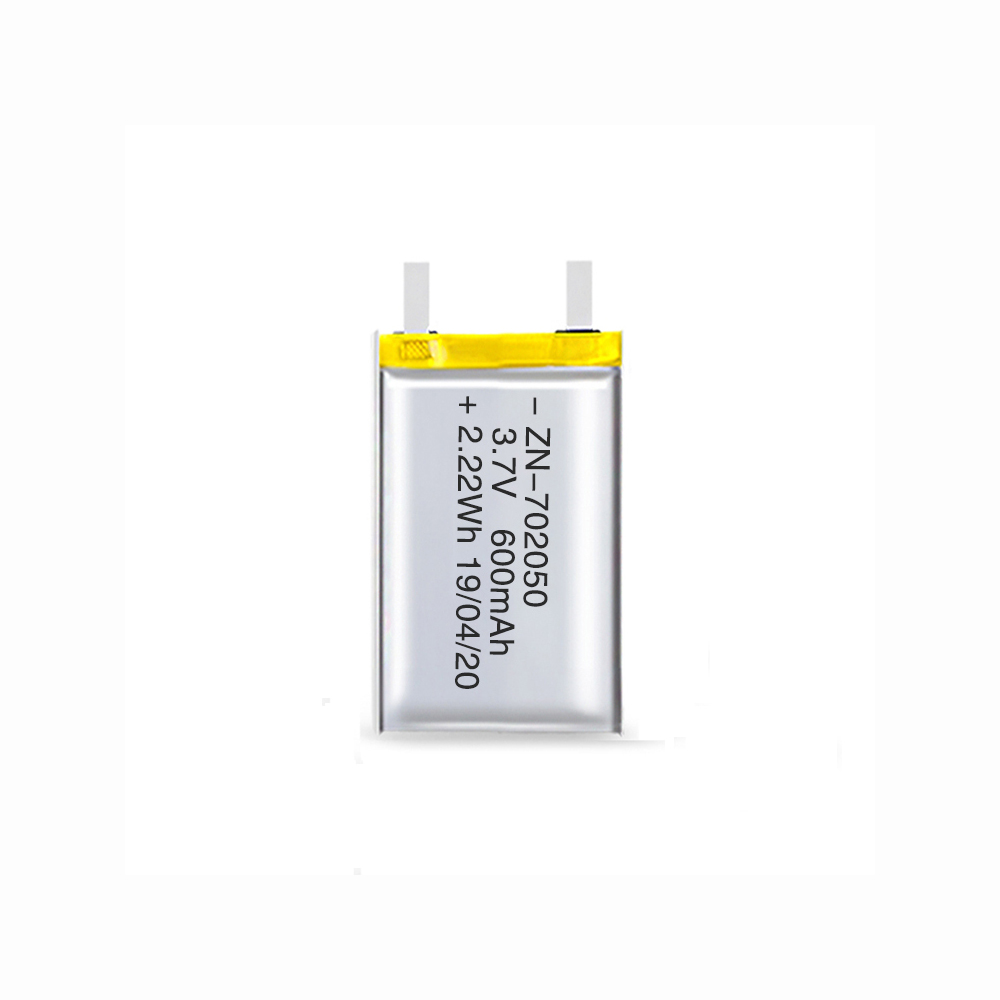 3.7V 600mAh Li Polymer Battery 702050