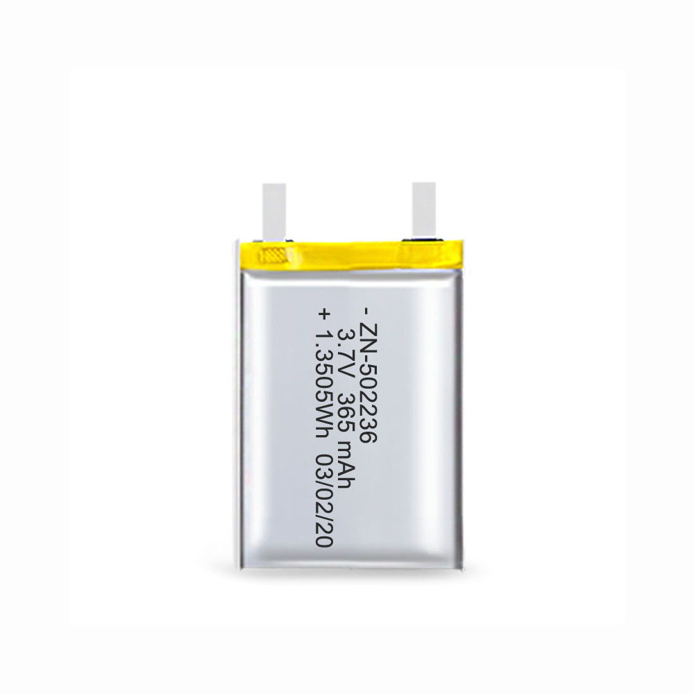 502236 3.7V 365mAh lipo battery