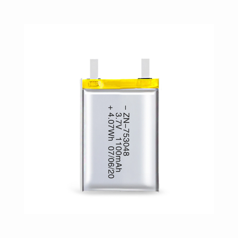 3.7V 1100mAh Lithium Polymer Battery 753048