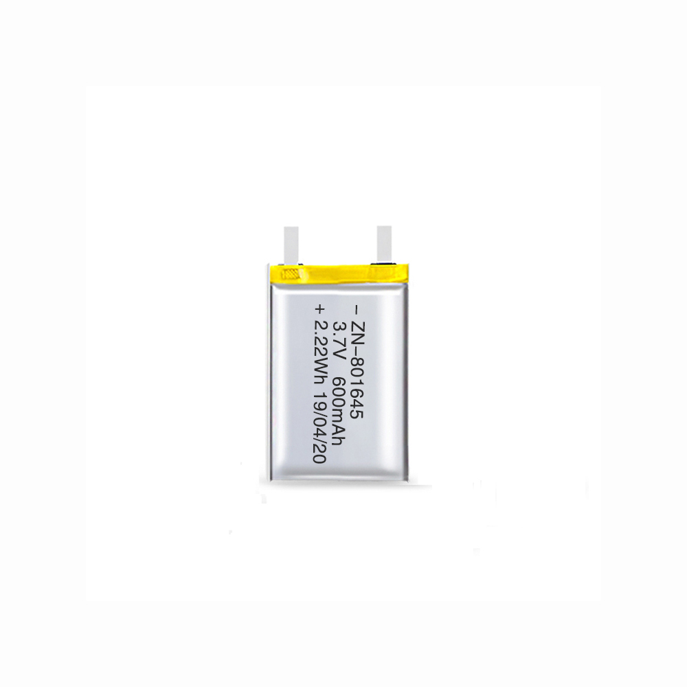 3.7V 600mAh Lipo Battery 801645