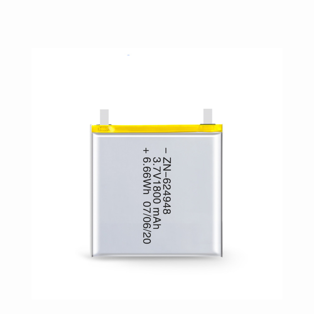 3.7V 1800mAh Polymer Lithium-ion Battery 624948