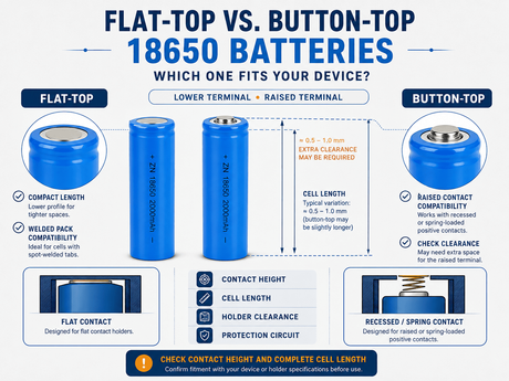 flat top vs button top 18650 battery.png