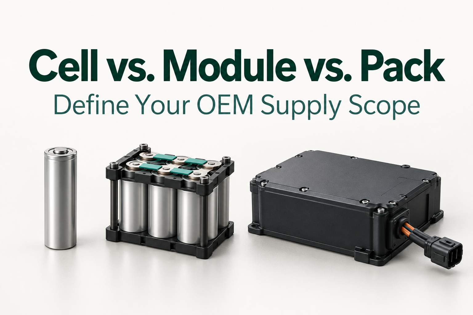Cella della batteria, modulo e pacco batteria: cosa specificano gli acquirenti OEM
